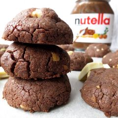 A picture of Nutella and White Chocolate Cookies.