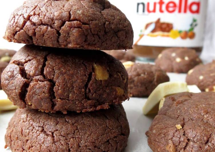 Nutella and White Chocolate Cookies