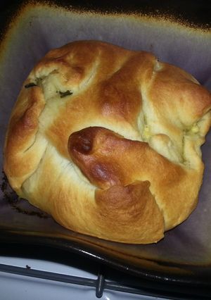 A picture of Spinach and Artichoke Baked Egg Souflae.