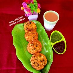A picture of Parippu Vada / Parrupu Vadai / Chanadal Vada - Onam Sadhya Karala Cuisine - Protein Rich.