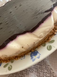 Una foto de 596. Cheesecake de arándanos y limón sin horno (postre)