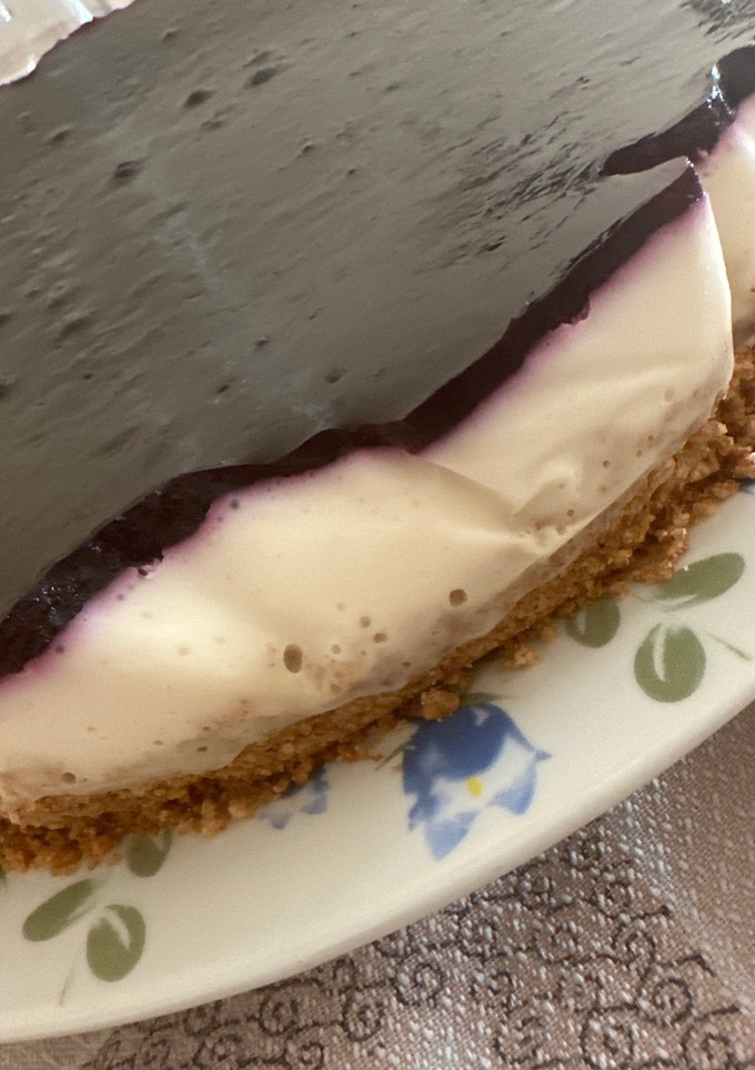 Una foto de 596. Cheesecake de arándanos y limón sin horno (postre)