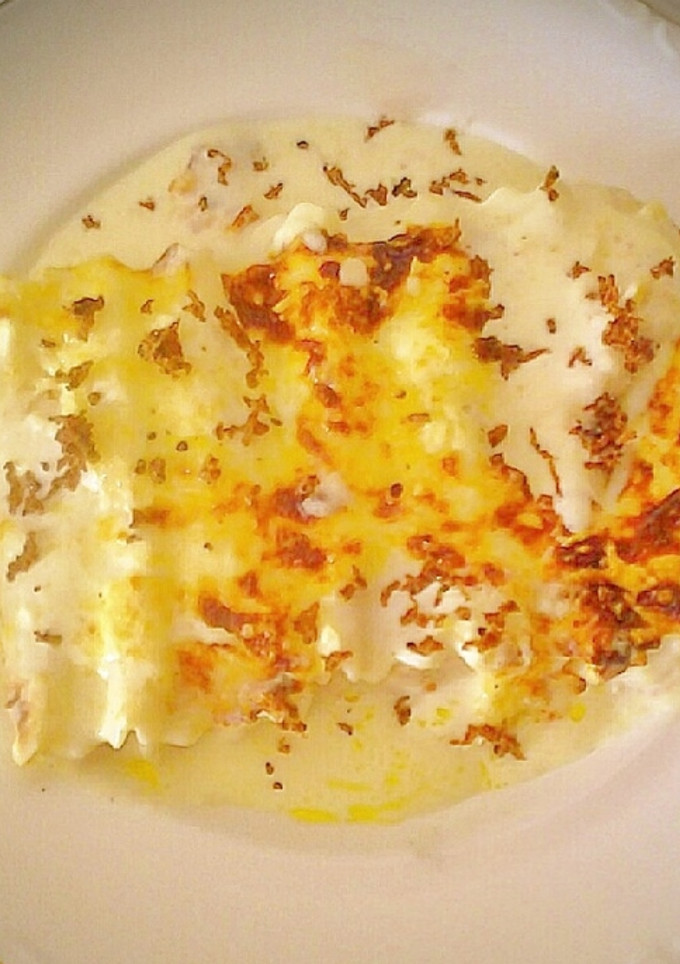 Una foto de Canelones rellenos de brandada de bacalao