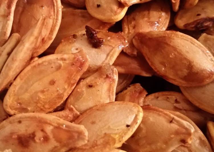 Easiest Way to Prepare Homemade Salt and Pepper Roasted Pumpkin Seeds
