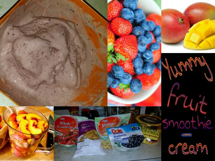 Easy Steps to Prepare KJ Yummy Fruit Smoothie Cream the Awesome  So Delicious