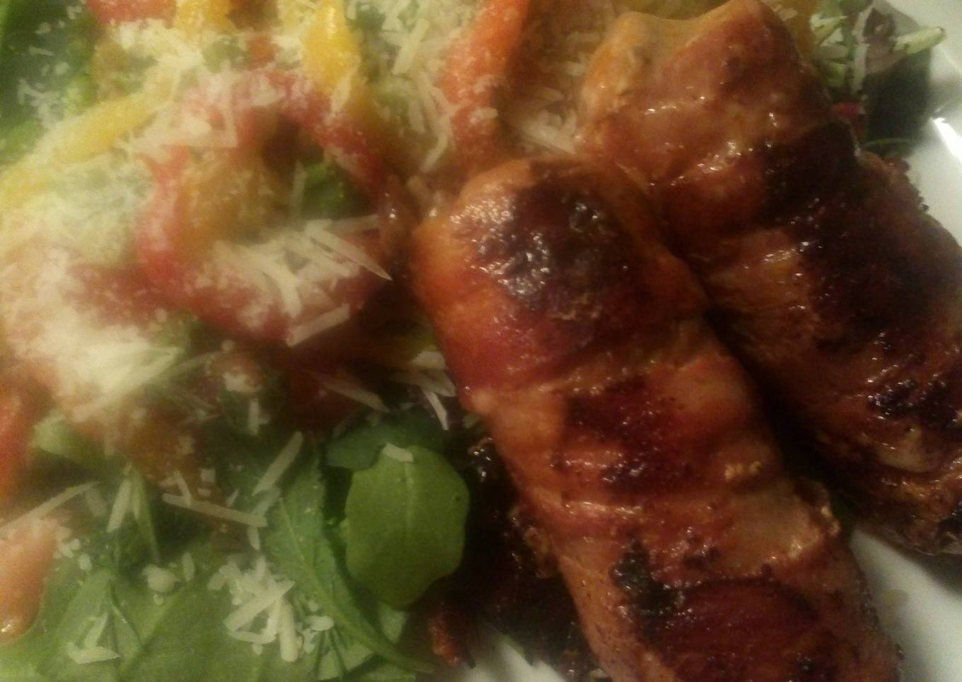 Bacon Wrapped Stuffed Sausages