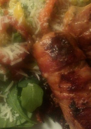 A picture of Bacon Wrapped Stuffed Sausages.
