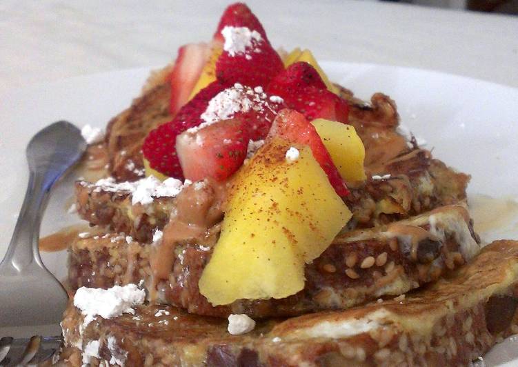 Steps to Make Protein Strawberry Mango French Toast in 23 Minutes for Young Wife