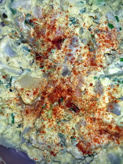 A picture of No fuss tater salad.