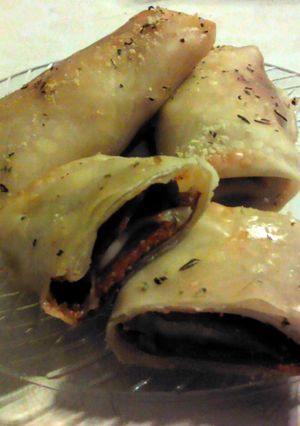 A picture of Brenda's Pizza Rolls.