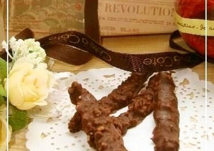 Easiest Way to Prepare Favorite Koeda (Twig) Chocolate Sticks Decorations Using Two Ingredients