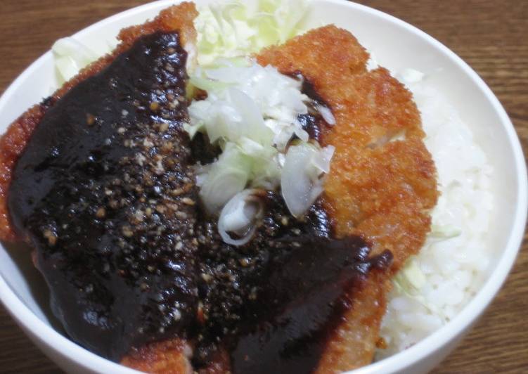 Steps to Prepare Super Quick Homemade Easy Miso-Katsu Rice Bowl