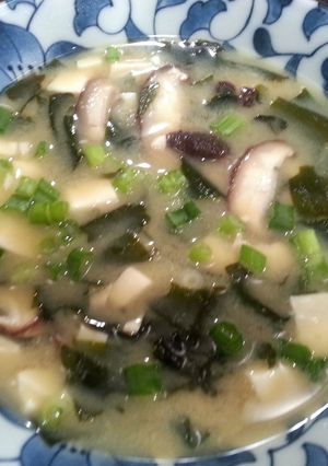 A picture of Miso Soup.....Traditional Japanese Homemade Soup.