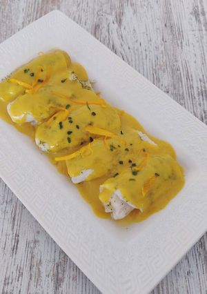 Une photo de Filet de limande à la crème d’orange