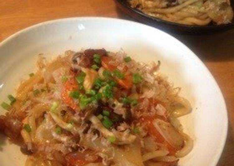 Simple Way to Make Any-night-of-the-week Stir Fried Udon Noodles with Yuzu Pepper