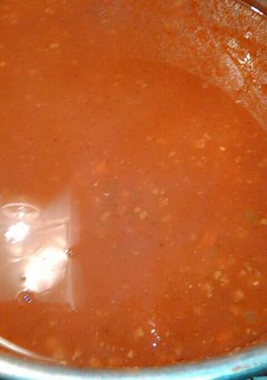 A picture of My dads home made chili.