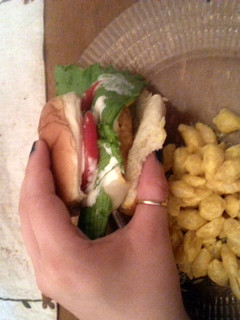 A picture of Buffalo chicken burgers.