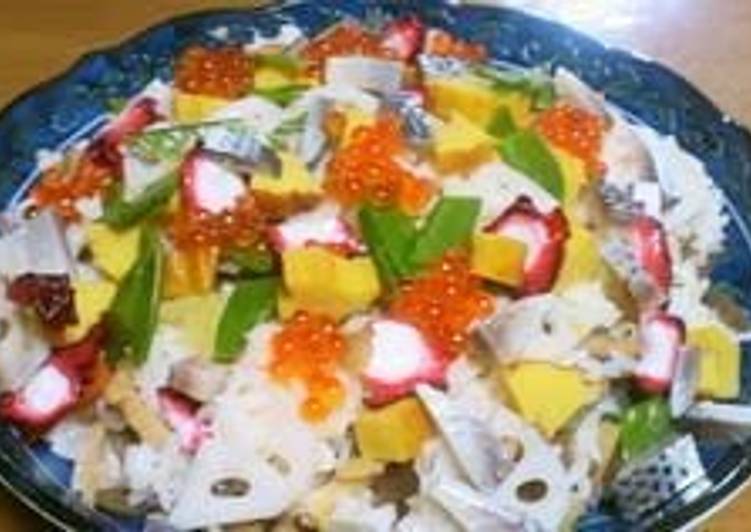 Recipe of Quick Chirashizushi with Leftovers from Osechi