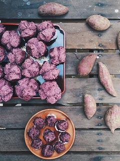 Foto resep Muffin kukus ubi ungu (kue moho)