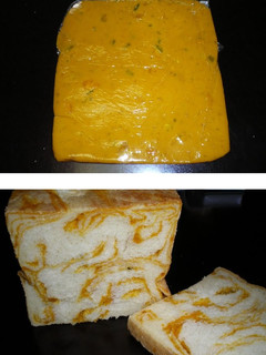 A picture of Easy Kabocha Squash Marbled Bread.