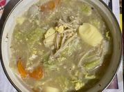 Gambar sayur sop jamur enoki