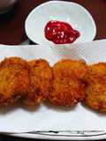 Ikan maguro, enoki cincang keju goreng