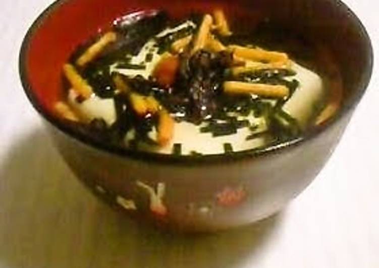 Simple Way to Prepare Perfect Healthy Tofu Ochazuke for a Diet or a Late Night Snack