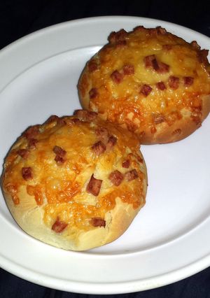 A picture of Cheese and Bacon Rolls.