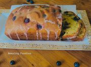 A picture of blueberry yogurt cake