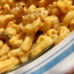 A picture of NO MILK Cheater Mac n Cheese.