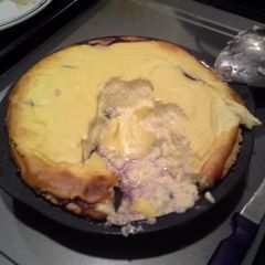A picture of Red Wine Pear Cheesecake.