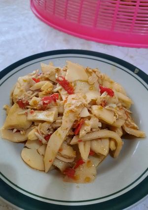 Foto resep Tumis rebung terasi + teri