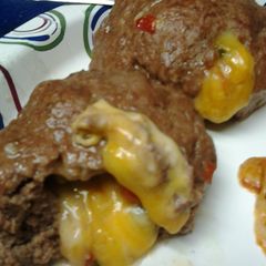 A picture of Stuffed burgers.