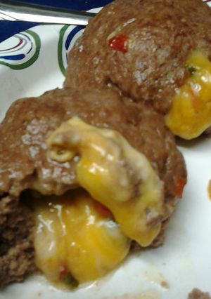 A picture of Stuffed burgers.