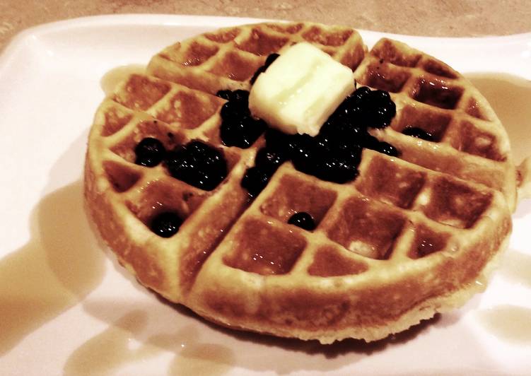 Simple Way to Prepare Homemade Buttermilk Belgium Waffles