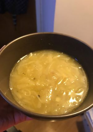 A picture of Onion soup.