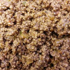 A picture of Picadillo "ground beef" for tacos.