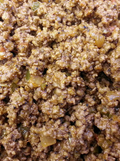 A picture of Picadillo "ground beef" for tacos.