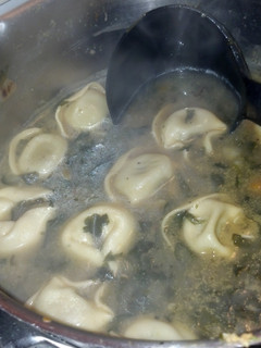 A picture of Best tortellini soup vegetarian.