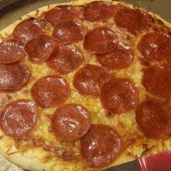 A picture of Easy homemade pizza.