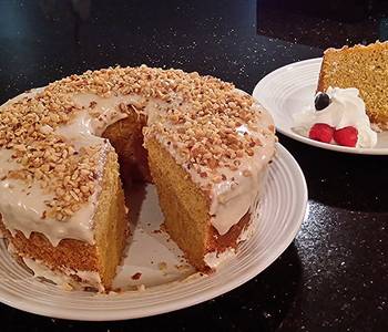 New Recipe Carrot Chiffon Cake with Cinnamon Cream Cheese Glaze Practical Delicious