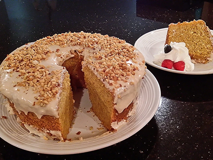 Recipe Carrot Chiffon Cake with Cinnamon Cream Cheese Glaze the So Delicious Really delicious