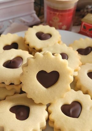 Une photo de Sablés cœur chocolat
