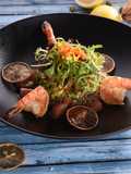 Shrimp avocado salad with quinoa