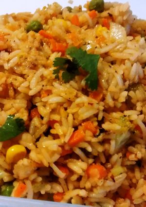 A picture of Vegetable fried rice.