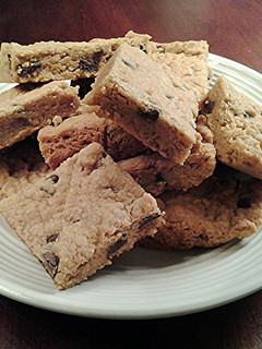 A picture of Cashew Butter Brownie Chip Bars.