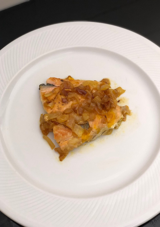 Una foto de Salmón a la naranja
