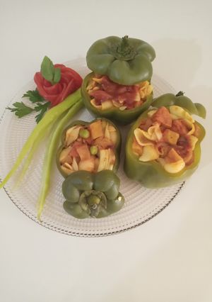 عکسی از دستور دلمه ماکارونی🤩