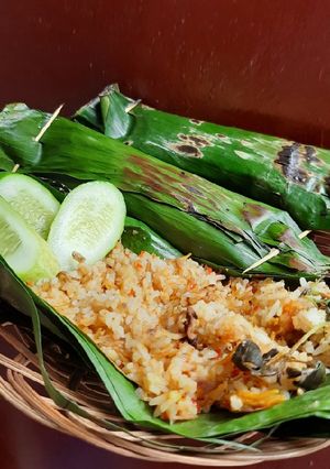 Foto resep Nasi Bakar Teri Kemangi