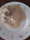 Pechugas de pollo en salsa de champis y bacon